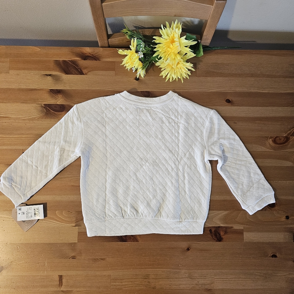 Grayson Collective - Toddler Quilted Sweatshirt - Off- White 4T UNISEX - Picture 7 of 12